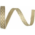 Vánoční stuha taftová MINI STARS NATUR béžová 10mm x 4m (5,-Kč/m) – Zboží Dáma