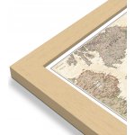 National Geographic Anglie a Wales - nástěnná mapa Executive 75 x 90 cm Varianta: mapa v dřevěném rámu, Provedení: Pegi přírodní – Hledejceny.cz