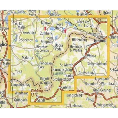 KČT 74 Novohradské hory - nástěnná turistická mapa 90 x 60 cm Varianta: mapa v dřevěném rámu, Provedení: Ticiago dub – Hledejceny.cz