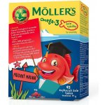Mollers Omega 3 Želé Rybičky malinová příchuť 45 tablet – Zboží Mobilmania