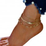 Izmael Sada náramků na nohu zlatá KP27548 – Zboží Dáma