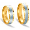 Prsteny Savicki Snubní prsteny dvoubarevné zlato kulaté SAVOBR151