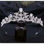 Naishide Jewelry postříbřená korunka do vlasů s krystalovými lístky – Hledejceny.cz
