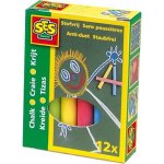 SES CREATIVE Křídy dětské barevné set 12ks v krabičce – Zboží Dáma