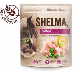 Shelma Adult bezobilné granule s čerstvým kuřecím pro dospělé kočky 750 g