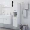 Koupelnový nábytek Nábytek XL Koupelnová skříňka bílá 30 x 30 x 130 cm kompozitní dřevo