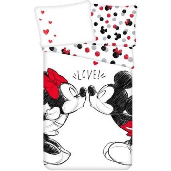 Jerry Fabrics Povlečení Mickey and Minnie Love 04 140x200 70x90