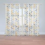Sablio Záclony Barevné lístky: 2ks 150x250cm – Zboží Mobilmania