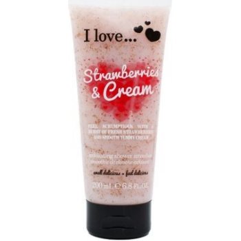 I Love Strawberries Cream sprchový peeling 200 ml