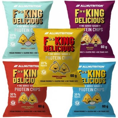 ALLNUTRITION Proteinové Chipsy Fitking Delicious Protein Chips BBQ žebírka 60 g – Hledejceny.cz