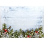 Vánoční fotografické pozadí 210x150 cm Zimní scéna s větvemi Vinyl – Zboží Mobilmania