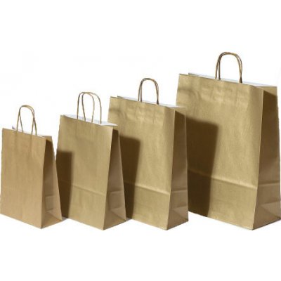 OSTATNÍ Taška papírová 18x8x22 zlatá – Zboží Dáma