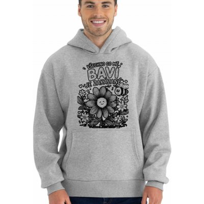 Všechno co mě baví je zakázané černý potisk mikina OVERSIZE unisex NOVINKA – Hledejceny.cz