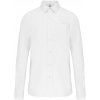 Pánská Košile Pánská košile s dlouhým rukávem poplin bílá
