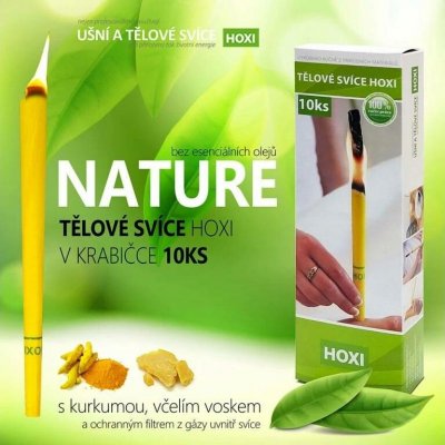 HOXI Tělové svíce NATURE bez esenciálních olejů v krabičce 10 ks – Hledejceny.cz