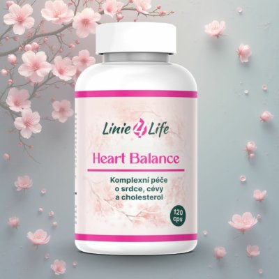 Linie4Life HEART BALANCE srdce cévy cholesterol tlak bez plnidel 30 dní 120 kapslí – Hledejceny.cz