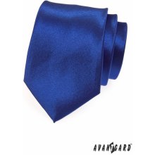 Avantgard jednobarevná lesklá kravata zářivě tmavě modrá