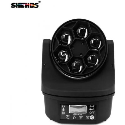 SHEHDS LED 6x15W RGBW 4v1 Beam&Wash – Zboží Mobilmania
