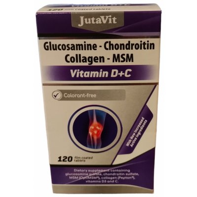 JutaVit Glukosamin Chondroitin kolagen MSM s vitamíny D+C 120 ks