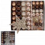 ozdoba vánoční koule špička dekorace sada 45díl. STŘ,ZLA,MĚĎ – Zboží Mobilmania