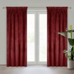 EUROFIRANY ZATEMŇOVACÍ ZÁVĚS NA PÁSCE VILLA 140X270 CM TMAVÁ BORDOVÁ – Hledejceny.cz