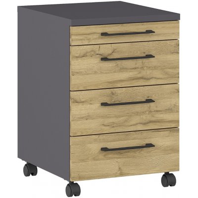 Germania pojízdný Profi 2.0 42 x 49 cm s dubovým dekorem tmavě šedý – Zboží Dáma