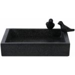Esschert Design Pítko pro ptáky Terazzo 32 x 12,5 cm černá granit – Sleviste.cz
