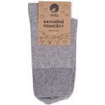 Bavlněné ponožky s volným lemem světle šedá – Sleviste.cz