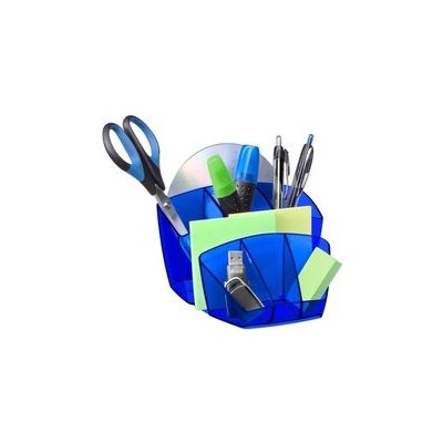 CEP Pro Happy - stojánek na psací potřeby - modrý, s přihrádkami – Zboží Mobilmania