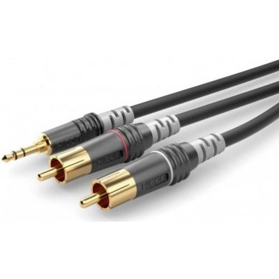 Sommer Cable HBA-3SC2-0600 jack / cinch audio kabel [2x cinch zástrčka - 1x jack zástrčka 3,5 mm] 6.00 m černá – Zboží Mobilmania