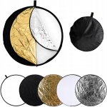 Kruhová odrazná deska 5v1 60cm - DIFUZÉR BÍLÁ ZLATÁ STŘÍBRNÁ ČERNÁ + POUZDRO – Zboží Živě