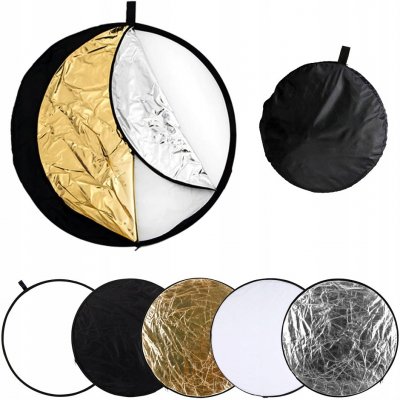 Kruhová odrazná deska 5v1 60cm - DIFUZÉR BÍLÁ ZLATÁ STŘÍBRNÁ ČERNÁ + POUZDRO – Zboží Živě
