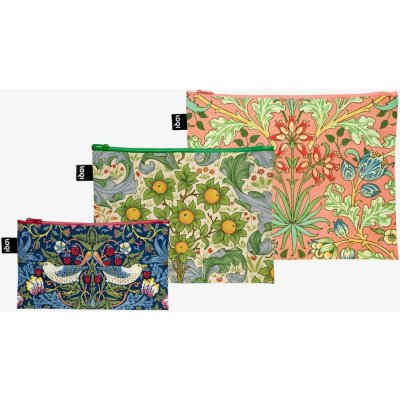 Loqi taštičky na zip william morris the strawberry thief 3 ks – Hledejceny.cz