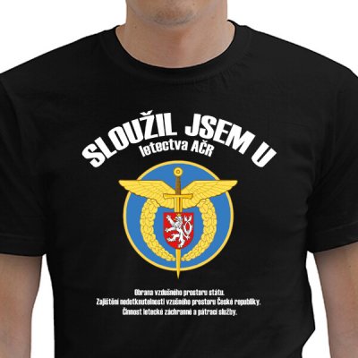 Striker Sloužil jsem u letectva AČR černá – Zboží Mobilmania