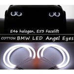 Angel Eyes kroužky BMW E46 halogen, X5 E53 FL COTTON - bílá – Zboží Mobilmania