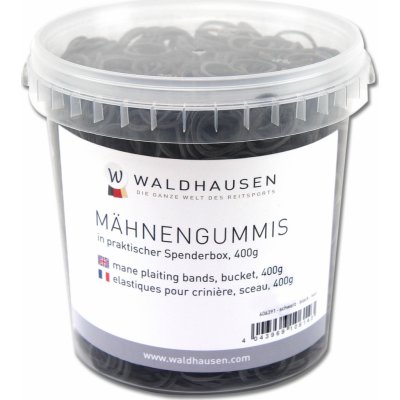 Gumičky do hřívy Waldhausen, 400 g, černé