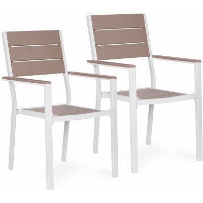 MultiGarden YC-051KD-3-5 Set 2 ks zahradních židlí HDPE bílá – Hledejceny.cz