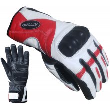 Attono lyžařské rukavice kožené závodní rukavice voděodolné červené