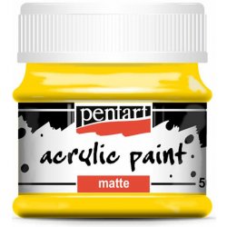 Pentart akrylové barvy 50 ml Pentart yellow mat