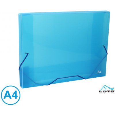 Luma A4 Desky na spisy s gumou box modré – Zboží Živě