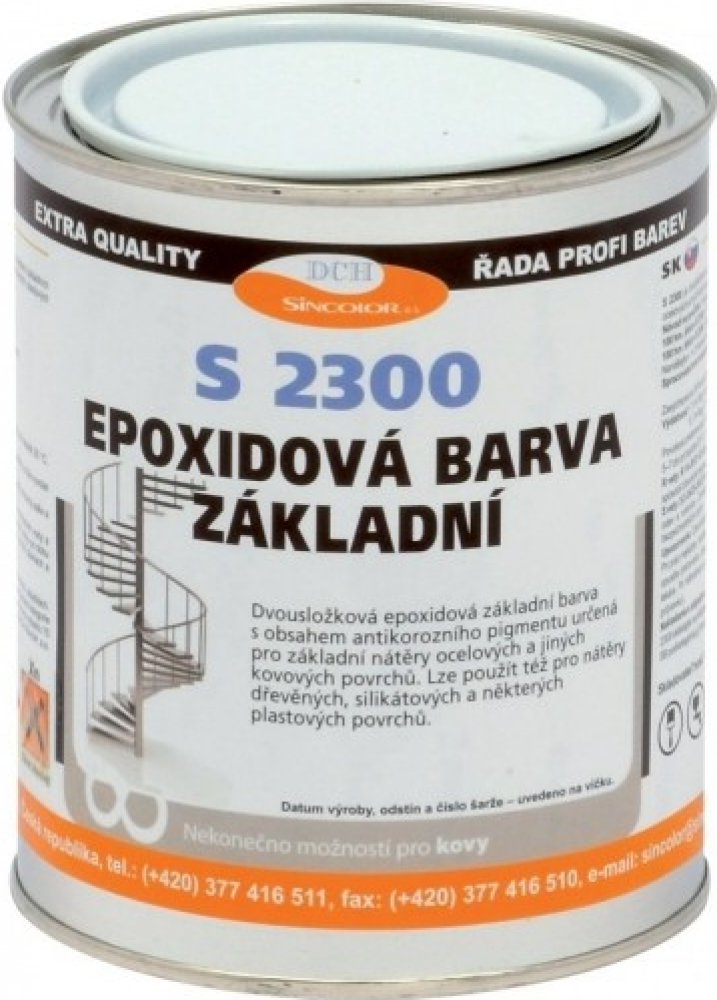 Sinepox s2300 dvousložková epoxidová základní barva na kov a ocel +  tvrdidlo bílá, 1,18 kg | Srovnanicen.cz