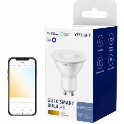 Yeelight Smart Bulb W1, GU10, 4,8W, teplá bílá, stmívatelná – Hledejceny.cz