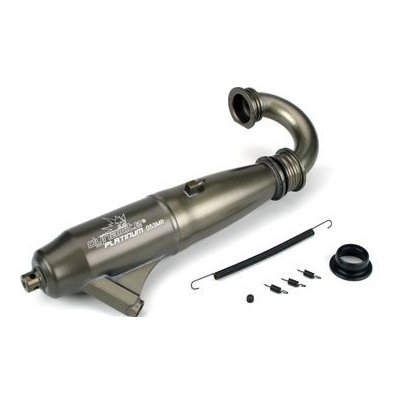 Dynamite 1/8 053 Mid-Range Inline Exhaust Sys:Hard Anodized