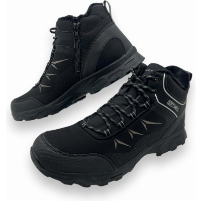 Superun pánské nadměrné zimní softshellové boty černé – Sleviste.cz