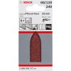 Brusky - příslušenství BOSCH C430 (P60/120/240) sada 32x88mm brusných papírů Best for Wood+Paint - 6 ks