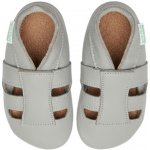 Hopi Hop kožené capáčky Barefoot sandálky světle šedé – Zboží Mobilmania