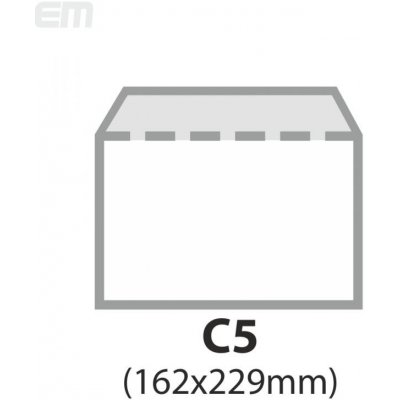 Dopisní obálka C5, bílá 80g, 500ks, s páskou, vnitřní potisk – Zboží Živě