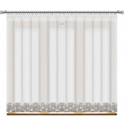 Fliying Hotová voálová záclona L184-4 se zirkony 400x150 cm – Hledejceny.cz