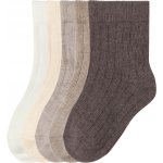 Lupilu Dětské ponožky s BIO bavlnou, 5 párů krémová/béžová/hnědá – Zbozi.Blesk.cz