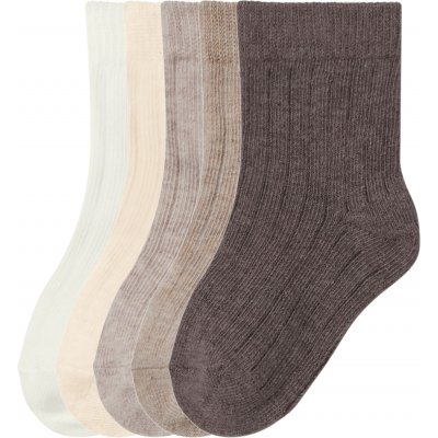 Lupilu Dětské ponožky s BIO bavlnou, 5 párů krémová/béžová/hnědá – Zbozi.Blesk.cz